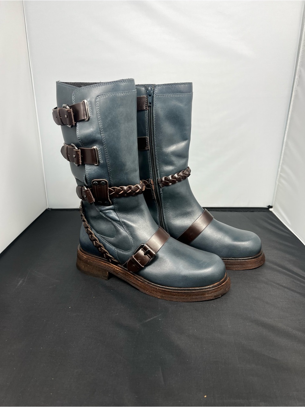 New Free People Billie Buckle Boots Size 7 MSRP: $298 Leather - Picture 6 of 7